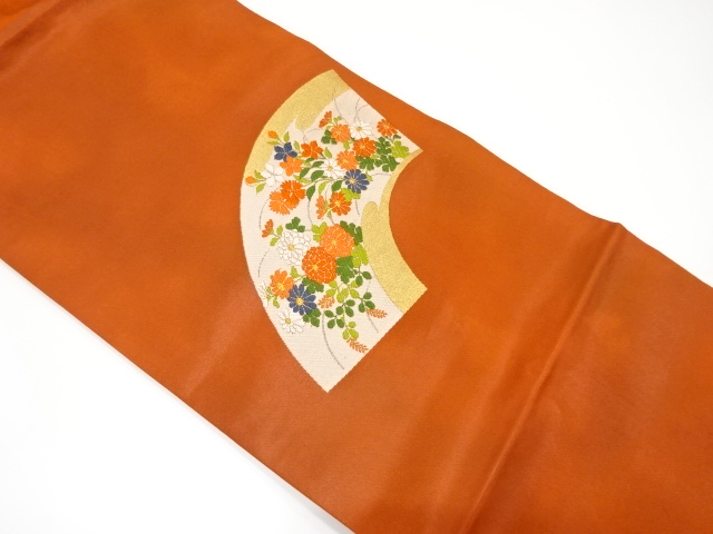 JAPANESE NAGOYA OBI / WOVEN FLORAL PLANTS